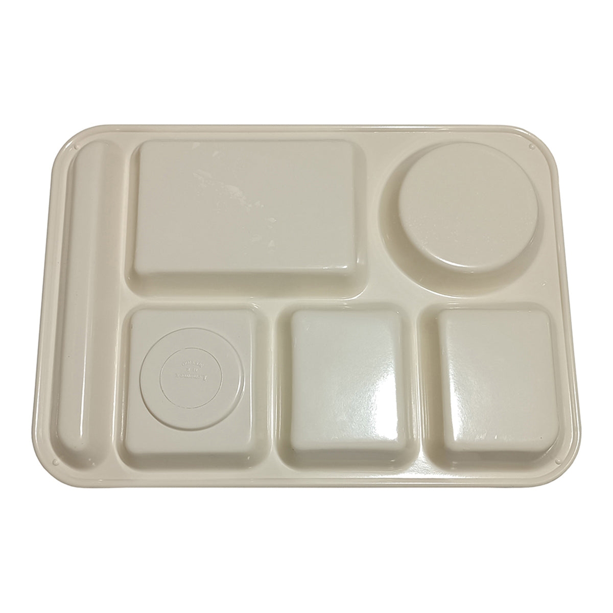 Charola con 5 Compartimentos con Porta Cubiertos Beige